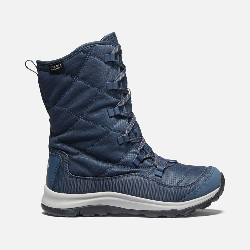 Botas de Invierno Keen Mexico Azul Marino - Mujer Terradora Ii Lace Up Waterproof - FB5892670